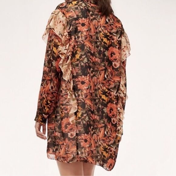 Aritzia Wilfred Bernadette Ruffle Dress Size Medium - Picture 5 of 15